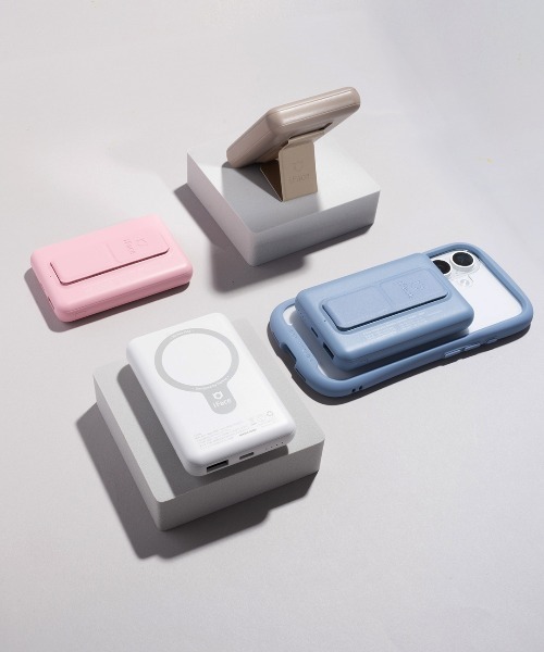 iFace（アイフェイス）の「iFace MagSynq MagSafe対応 モバイルバッテリー 5000mAh 充電器（スマホグッズ・レディース・ベージュ/ホワイト/ピンク/サックスブルー・FREE）」の5枚目の写真