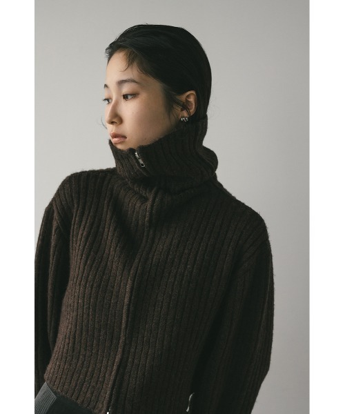 STYLEMIXER ビッグカラージップショートニット STYLEMIXER | ビッグカラージップショートニット (ニット