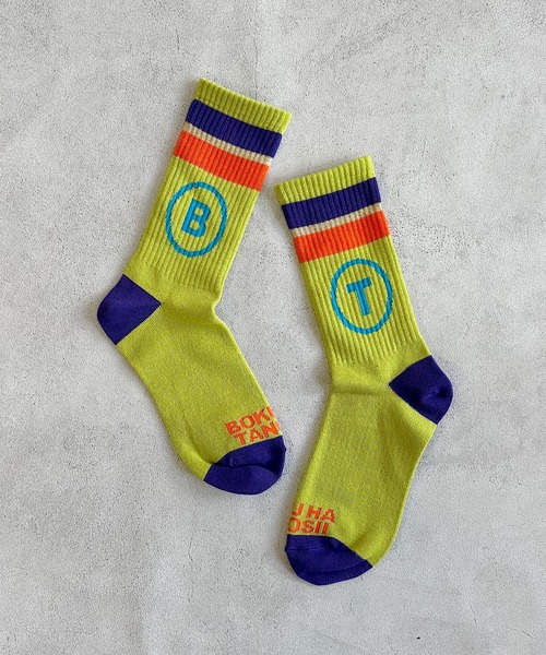 MARKEY'S（マーキーズ）の「【BOKU HA TANOSII】ラメラインソックス/おとな23-25cm（ソックス/靴下・レディース・ホワイト/ミント・L）」の2枚目の写真