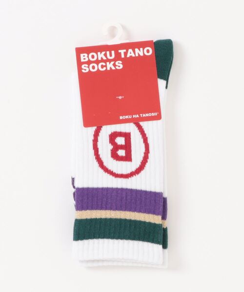 MARKEY'S（マーキーズ）の「【BOKU HA TANOSII】ラメラインソックス/おとな23-25cm（ソックス/靴下・レディース・ホワイト/ミント・L）」の4枚目の写真