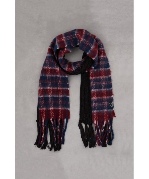 AZUL by moussy（アズールバイマウジー）の「ドッキングロングマフラー（マフラー・メンズ・レッド系その他/ブラック系その他・FREE）」の14枚目の写真