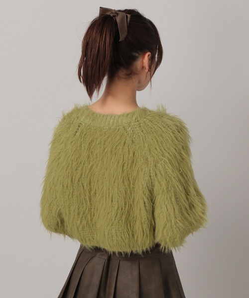 FOREVER 21（フォーエバー トゥエンティーワン）の「【2024FW】クロップドシャギーニットプルオーバー（ニット/セーター・レディース・ブラウン/グリーン/グレー/ナチュラル・FREE）」の12枚目の写真