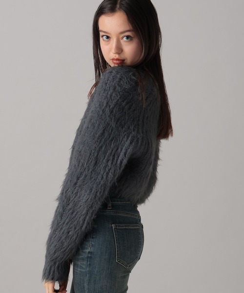 FOREVER 21（フォーエバー トゥエンティーワン）の「【2024FW】クロップドシャギーニットプルオーバー（ニット/セーター・レディース・ブラウン/グリーン/グレー/ナチュラル・FREE）」の20枚目の写真