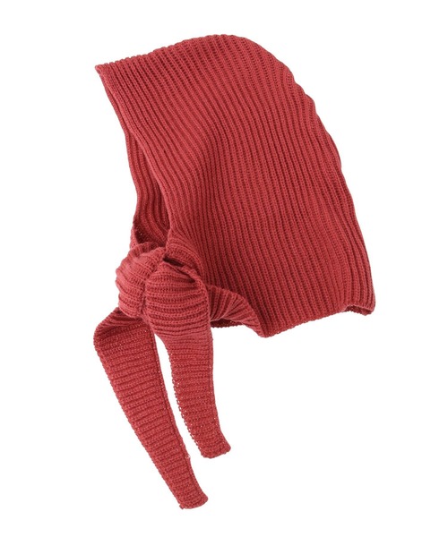 Green　Parks（グリーンパークス）の「・リブニットバラクラバ（ハット・レディース・チャコールグレー/ブラック/ピンク系その他2・FREE）」の7枚目の写真