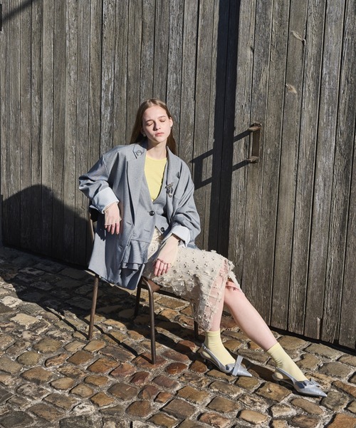 THE YOn(ザヨン)の「タックカーブスリーブテーラードジャケット(テーラードジャケット・レディース・グレー/ベージュ・FREE)」の17枚目の写真