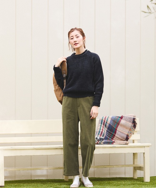 Petit Honfleur（プチオンフルール）の「フリル衿ドットプルオーバー（Tシャツ/カットソー・レディース・ネイビー/ブラック/アイボリー・M/L）」の7枚目の写真
