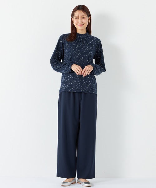 Petit Honfleur（プチオンフルール）の「フリル衿ドットプルオーバー（Tシャツ/カットソー・レディース・ネイビー/ブラック/アイボリー・M/L）」の21枚目の写真