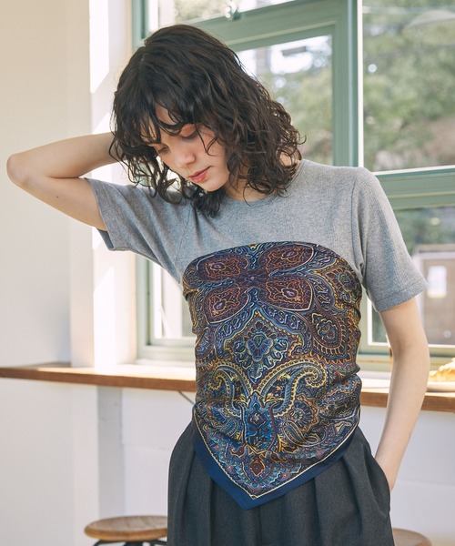 【ヴィンテージ】古着 シアー 総柄 花柄 スカーフ柄 マルチカラー レトロ ディオール ヴィンテージ 花柄 フラワー 蝶 バタフライ 総柄