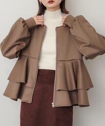 SENSE OF PLACE by URBAN RESEARCH | フリルペプラムジップカーディガン(カーディガン/ボレロ)