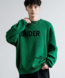 ニット/セーター（グリーン・カーキ/緑色系・ワンポイント