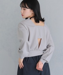 【cheriella】2WAYカットジョーゼットバックデザイントップス 2-WAY CUT GEORGETTE BACK DESIGN TOPS