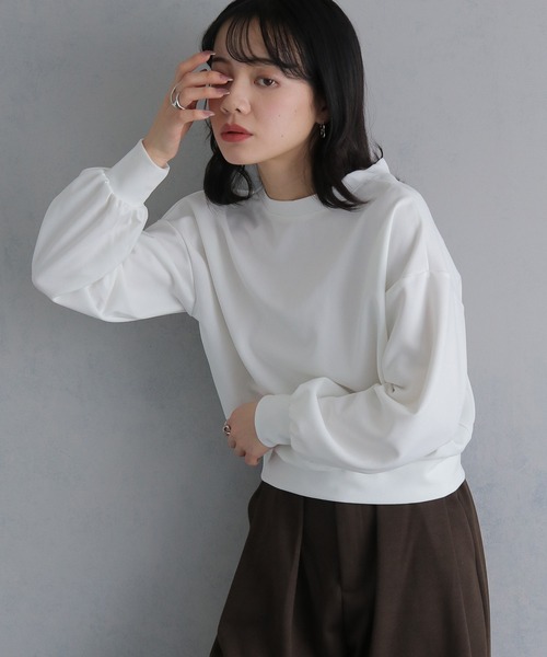 cheriella(シェリエラ)の「【cheriella】2WAYカットジョーゼットバックデザイントップス 2-WAY CUT GEORGETTE BACK DESIGN TOPS(Tシャツ/カットソー・レディース・ブラック/ライトグレー/ホワイト・M)」の9枚目の写真