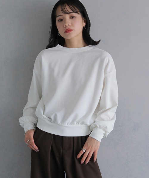 cheriella(シェリエラ)の「【cheriella】2WAYカットジョーゼットバックデザイントップス 2-WAY CUT GEORGETTE BACK DESIGN TOPS(Tシャツ/カットソー・レディース・ブラック/ライトグレー/ホワイト・M)」の8枚目の写真