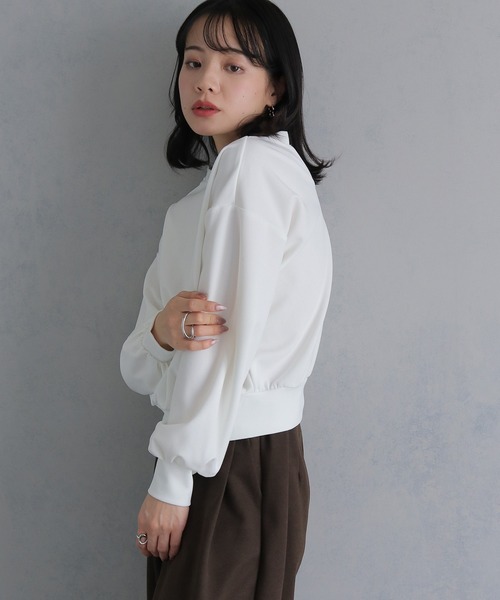 cheriella(シェリエラ)の「【cheriella】2WAYカットジョーゼットバックデザイントップス 2-WAY CUT GEORGETTE BACK DESIGN TOPS(Tシャツ/カットソー・レディース・ブラック/ライトグレー/ホワイト・M)」の10枚目の写真