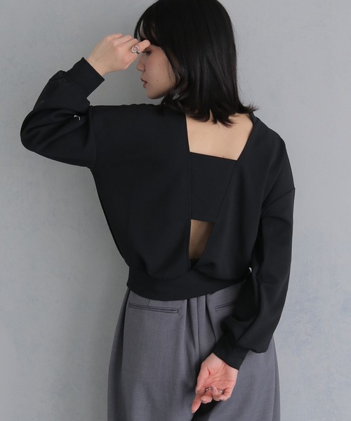 cheriella(シェリエラ)の「【cheriella】2WAYカットジョーゼットバックデザイントップス 2-WAY CUT GEORGETTE BACK DESIGN TOPS(Tシャツ/カットソー・レディース・ブラック/ライトグレー/ホワイト・M)」の14枚目の写真