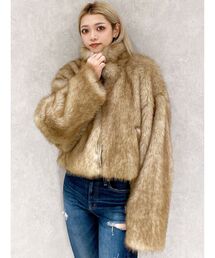 GYDA | フェイクファーW ZIPショートコート(その他アウター)