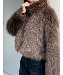 GYDA | フェイクファーW ZIPショートコート(その他アウター)