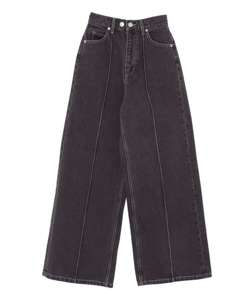 EATME(イートミー)の「ピンタックワイドデニムパンツ(デニムパンツ・レディース・ブラック/ブルー・SMALL/MEDIUM)」の3枚目の写真