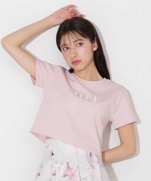 JILL by JILL STUART(ジルバイジルスチュアート)の「◇ショート丈刺繍ロゴTシャツオーガニックコットン(Tシャツ/カットソー・レディース・ブラック/ピンク系その他/ホワイト系その他/ピンク/シルバー・FREE)」の10枚目の写真