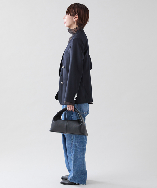CINOH（チノ）の「CINOH （チノ）Black Formal No Coller ジャケット BKJK-001（ノーカラージャケット・レディース・ネイビー・X-SMALL/SMALL）」の7枚目の写真