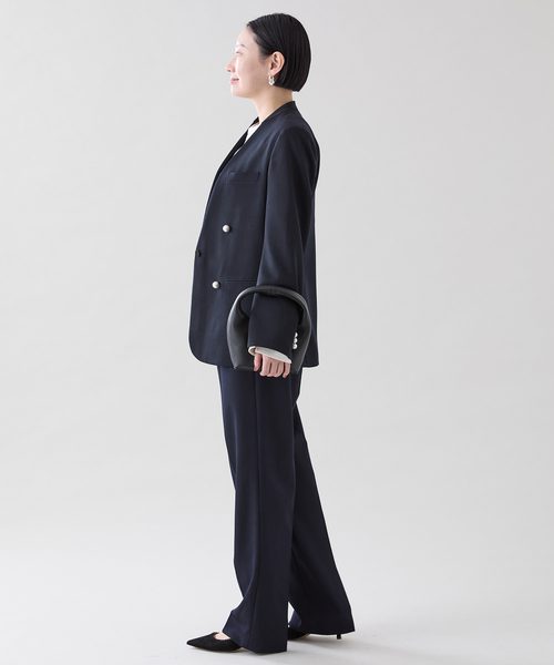 CINOH（チノ）の「CINOH （チノ）Black Formal No Coller ジャケット BKJK-001（ノーカラージャケット・レディース・ネイビー・X-SMALL/SMALL）」の2枚目の写真