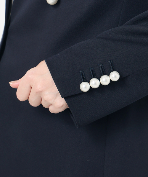 CINOH（チノ）の「CINOH （チノ）Black Formal No Coller ジャケット BKJK-001（ノーカラージャケット・レディース・ネイビー・X-SMALL/SMALL）」の18枚目の写真