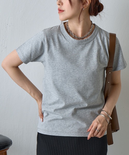 COLONY 2139(コロニートゥーワンスリーナイン)の「32/2コットンテディTシャツ(Tシャツ/カットソー・レディース・サックスブルー/ブラック/ネイビー/グレー/ピンク/ブラウン/ホワイト・MEDIUM/SMALL/LARGE)」の3枚目の写真