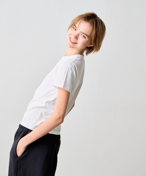 COLONY 2139(コロニートゥーワンスリーナイン)の「32/2コットンテディTシャツ(Tシャツ/カットソー・レディース・サックスブルー/ブラック/ネイビー/グレー/ピンク/ブラウン/ホワイト・MEDIUM/SMALL/LARGE)」の10枚目の写真