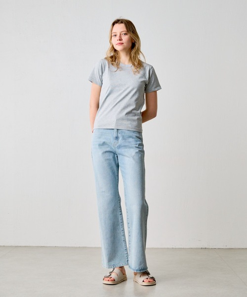 COLONY 2139(コロニートゥーワンスリーナイン)の「32/2コットンテディTシャツ(Tシャツ/カットソー・レディース・サックスブルー/ブラック/ネイビー/グレー/ピンク/ブラウン/ホワイト・MEDIUM/SMALL/LARGE)」の21枚目の写真