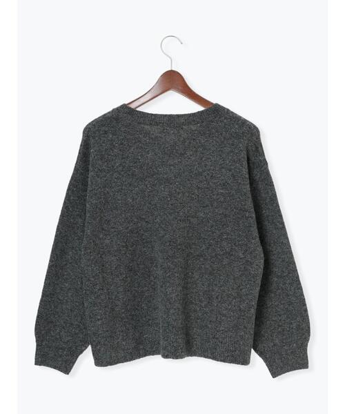 Te chichi TERRASSE（テチチテラス）の「メランジVネックニット（ニット/セーター・レディース・イエロー/サックスブルー/チャコールグレー/グレー・F）」の16枚目の写真