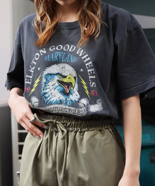 GOOD ROCK SPEED(グッドロックスピード)の「GOOD ROCK SPEED/グッドロックスピード MOTORCYCLES T-SHIRT(Tシャツ/カットソー・レディース・チャコール・M/L/XL)」の14枚目の写真