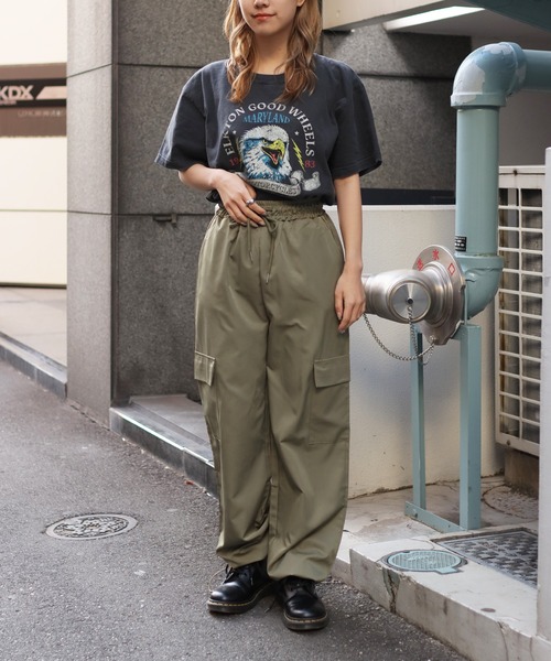 GOOD ROCK SPEED(グッドロックスピード)の「GOOD ROCK SPEED/グッドロックスピード MOTORCYCLES T-SHIRT(Tシャツ/カットソー・レディース・チャコール・M/L/XL)」の5枚目の写真