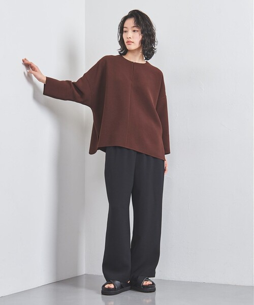 UNITED ARROWS（ユナイテッドアローズ）の「COMFY スリットノーカラー プルオーバー -吸水速乾 UVカット ウォッシャブル-（シャツ/ブラウス・レディース・オフホワイト/ブラック/ワインレッド・36/38）」の14枚目の写真