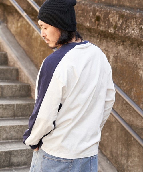DISCUS ATHLETIC（ディスカス　アスレチック）の「DISCUS ATHLETIC ユニフォームロンT（Tシャツ/カットソー・メンズ・ブラック/ネイビー・M）」の4枚目の写真