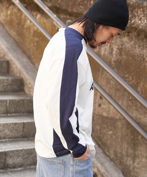 DISCUS ATHLETIC（ディスカス　アスレチック）の「DISCUS ATHLETIC ユニフォームロンT（Tシャツ/カットソー・メンズ・ブラック/ネイビー・M）」の5枚目の写真