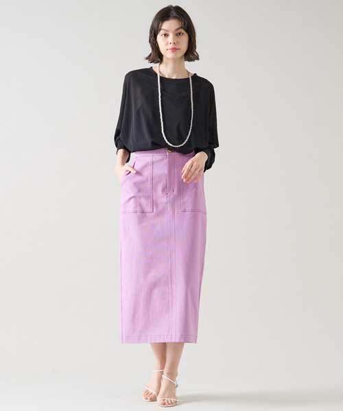 Tiara（ティアラ）の「シアーオーバーシルエットトップス（Tシャツ/カットソー・レディース・ブラック/ホワイト・FREE）」の10枚目の写真