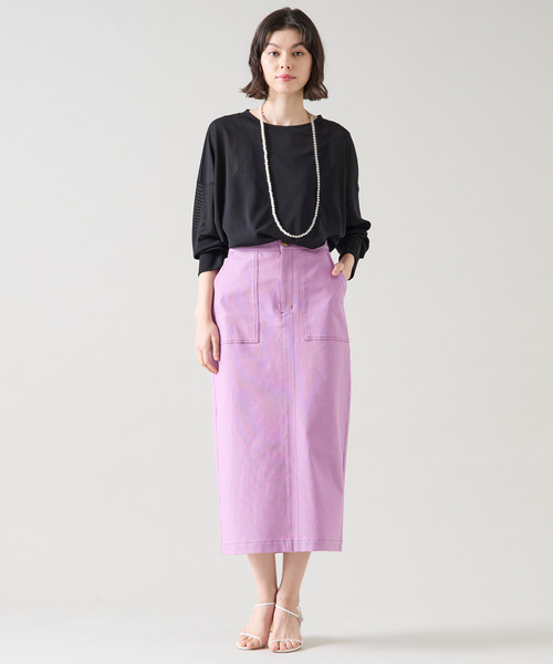 Tiara（ティアラ）の「シアーオーバーシルエットトップス（Tシャツ/カットソー・レディース・ブラック/ホワイト・FREE）」の11枚目の写真