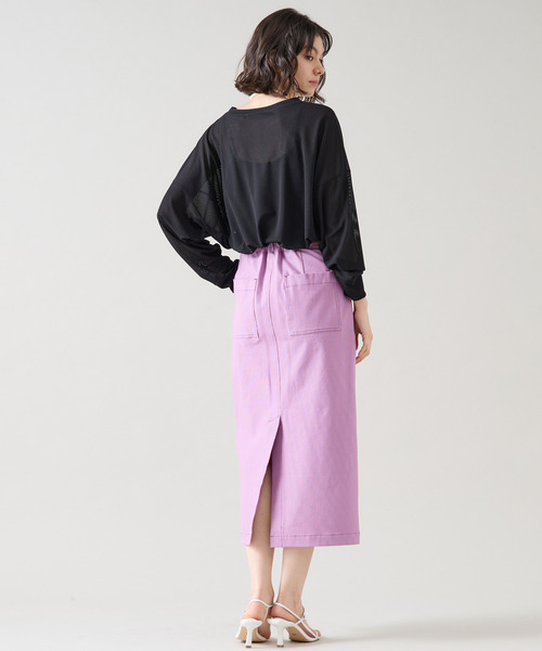 Tiara（ティアラ）の「シアーオーバーシルエットトップス（Tシャツ/カットソー・レディース・ブラック/ホワイト・FREE）」の15枚目の写真