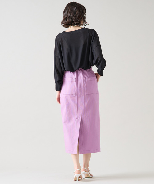 Tiara（ティアラ）の「シアーオーバーシルエットトップス（Tシャツ/カットソー・レディース・ブラック/ホワイト・FREE）」の16枚目の写真