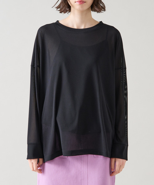 Tiara（ティアラ）の「シアーオーバーシルエットトップス（Tシャツ/カットソー・レディース・ブラック/ホワイト・FREE）」の17枚目の写真