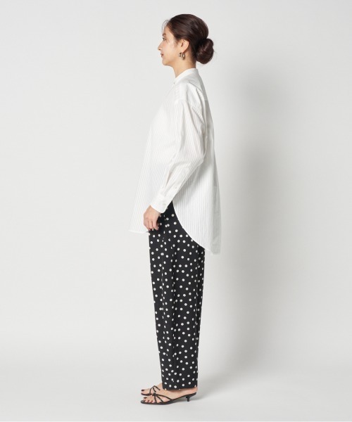 HELIOPOLE（エリオポール）の「the EDITOR  SHIRT (BAND COLLAR)（シャツ/ブラウス・レディース・ブルー系その他/ホワイト/サックスブルー・38）」の11枚目の写真