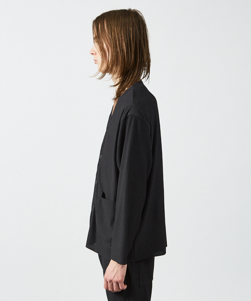 AH ABAHOUSE（エーエイチアバハウス）の「【AH ABAHOUSE/セットアップ対応】プリーツ カーディガン（カーディガン/ボレロ・メンズ・ブラック/グレイッシュベージュ/チャコールグレー・46/48）」の6枚目の写真