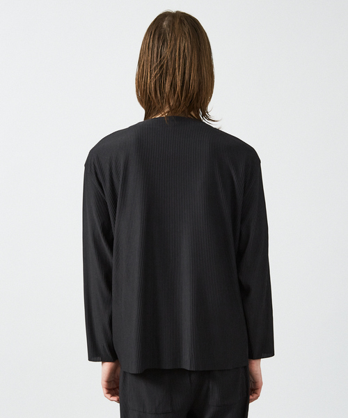 AH ABAHOUSE（エーエイチアバハウス）の「【AH ABAHOUSE/セットアップ対応】プリーツ カーディガン（カーディガン/ボレロ・メンズ・ブラック/グレイッシュベージュ/チャコールグレー・46/48）」の7枚目の写真