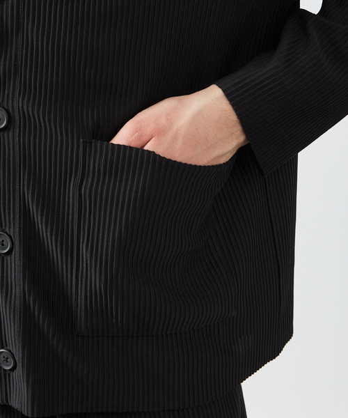 AH ABAHOUSE（エーエイチアバハウス）の「【AH ABAHOUSE/セットアップ対応】プリーツ カーディガン（カーディガン/ボレロ・メンズ・ブラック/グレイッシュベージュ/チャコールグレー・46/48）」の10枚目の写真