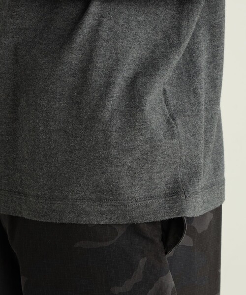 EDITION（エディション）の「コットンカシミヤ ロングスリーブトップス（Tシャツ/カットソー・メンズ・ブラック/チャコールグレー・L/M/S）」の10枚目の写真