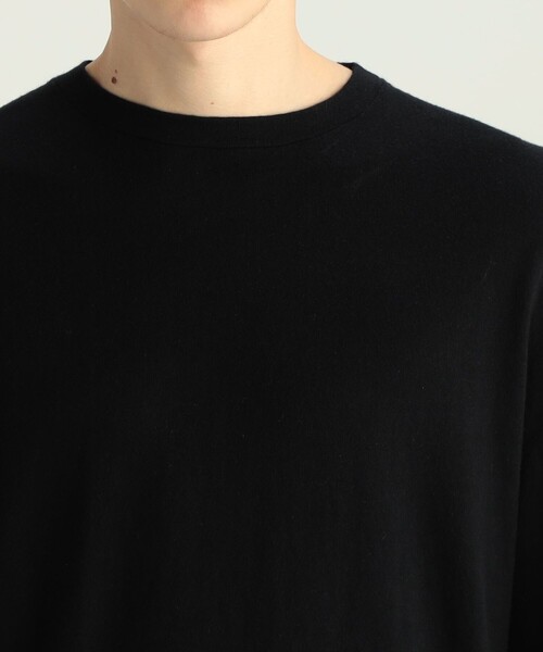 EDITION（エディション）の「コットンカシミヤ ロングスリーブトップス（Tシャツ/カットソー・メンズ・ブラック/チャコールグレー・L/M/S）」の17枚目の写真