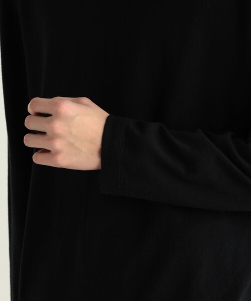 EDITION（エディション）の「コットンカシミヤ ロングスリーブトップス（Tシャツ/カットソー・メンズ・ブラック/チャコールグレー・L/M/S）」の18枚目の写真