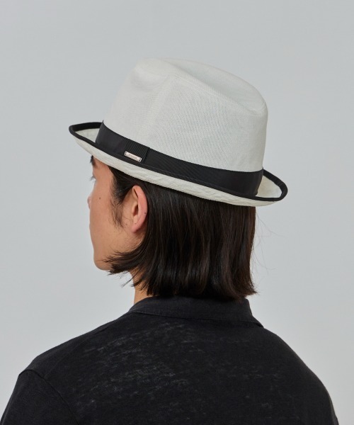 OVERRIDE（オーバーライド）の「OVERRIDE  PAPER CLOTH FEDORA / オーバーライド（ハット・メンズ・グレー/ホワイト/ベージュ/ホワイト系/グレー系/ベージュ系・59cm/61cm）」の8枚目の写真