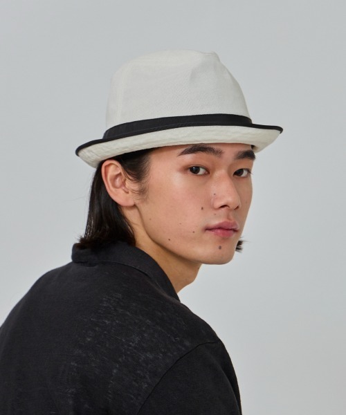OVERRIDE（オーバーライド）の「OVERRIDE  PAPER CLOTH FEDORA / オーバーライド（ハット・メンズ・グレー/ホワイト/ベージュ/ホワイト系/グレー系/ベージュ系・59cm/61cm）」の9枚目の写真