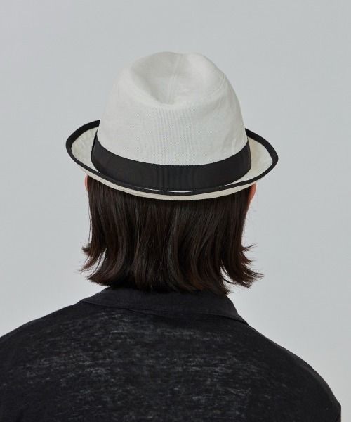 OVERRIDE（オーバーライド）の「OVERRIDE  PAPER CLOTH FEDORA / オーバーライド（ハット・メンズ・グレー/ホワイト/ベージュ/ホワイト系/グレー系/ベージュ系・59cm/61cm）」の10枚目の写真